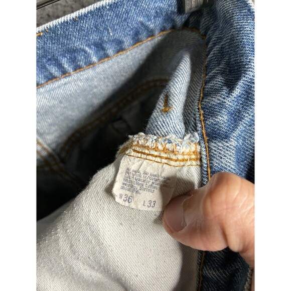 Levi’s 517 0217 Jeans 35x31 Bootcut Flare Made in USA Vintage 1970s Talon Zip - Picture 5 of 16